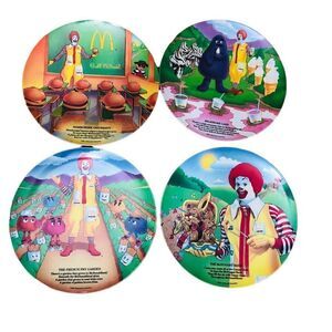 McDonalds 1989 Plastic Collector's Plates Complete Set of 4
